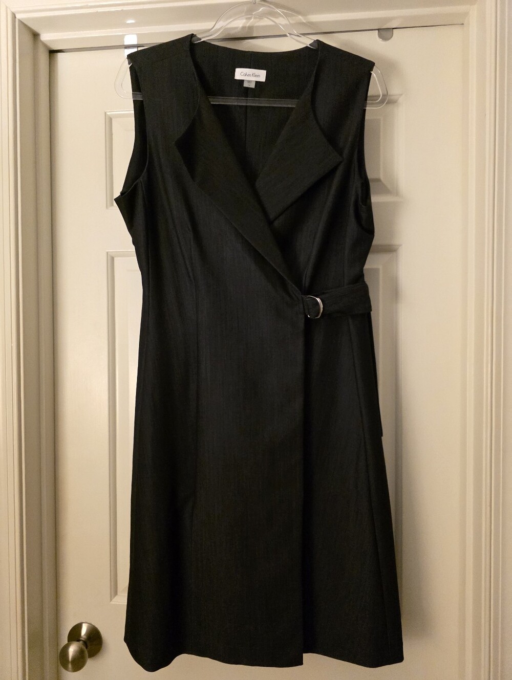 NWT Calvin Klein Dress - Sleeveless Brushed Denim Fabric With Stretch - Size 14